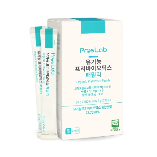 프로스랩 유기농 프리바이오틱스 패밀리 30포이미지입니다. 누르면 해당 게시물로 새창이동합니다.