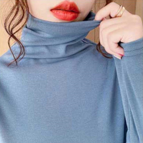 ONM 여자 겨울 코디 폴라 터를넥 티셔츠 하프 면 목티 23561301