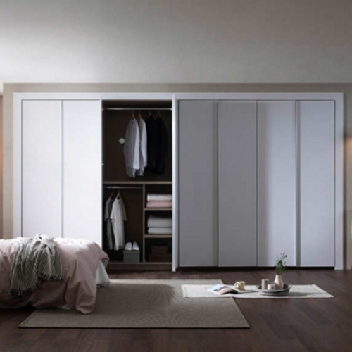 FOD 솔리드 엠보 LPM 여닫이 붙박이장 (300cm)