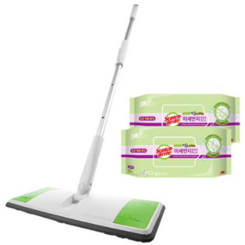 올터치 막대걸레 표준형 + 베이직 물걸레 청소포 더블액션 플러스 25매 2p 1세트