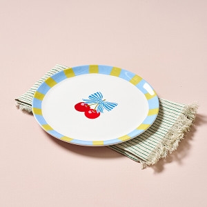 모던하우스 리본체리 멜라민 원형접시 D20