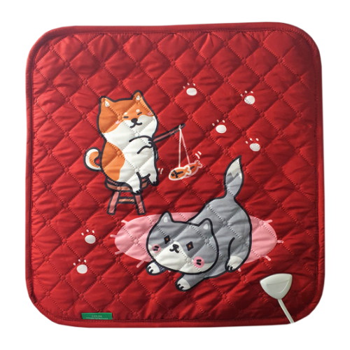 미진에스엠씨 룰루아 레드 놀아주개 전기방석 LU-C301 (1인용, 44x44cm)_이미지