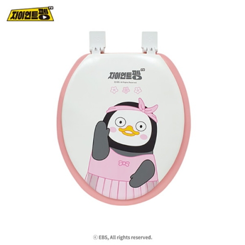 제이에스글로벌 펭수 변기커버 소프트 O형-YBP260