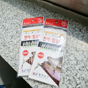 인터맥스 월척 전어 숭어 10본 채비 카드채비 어피바늘 묶음바늘