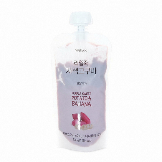푸디스트리 웰리고 리얼죽 자색고구마 130g (28개)_이미지