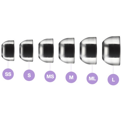 아즈라 세드나이어핏 크리스탈 갤럭시 버즈2 프로 스모키 이어팁 (2쌍, ML)_이미지