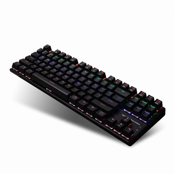 스카이디지탈 NKEYBOARD NKEY Ta 레인보우 LED 텐키리스 (블랙, 적축)_이미지