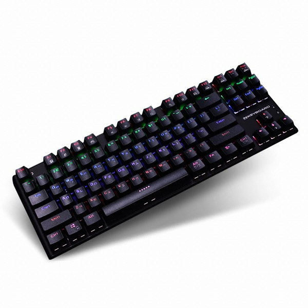 스카이디지탈 NKEYBOARD NKEY Ta 레인보우 LED 텐키리스 (블랙, 적축)_이미지