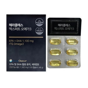 콜마비앤에이치 헤라클래스 엑스퍼트 오메가3 1382mg 30캡슐이미지입니다. 누르면 해당 게시물로 새창이동합니다.