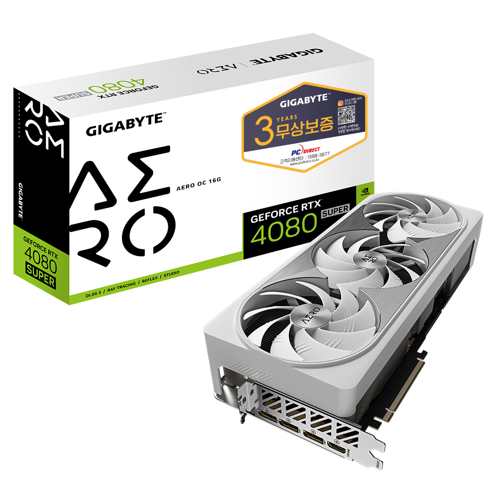 GIGABYTE 지포스 RTX 4080 SUPER AERO OC D6X 16GB 피씨디렉트