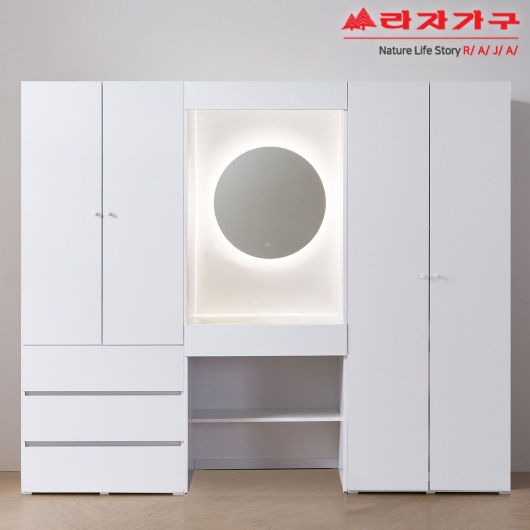 위드 키큰 모노 화장대형 옷장세트 2400