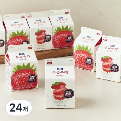 매일유업 우유속에 딸기과즙 300ml (24개)_이미지