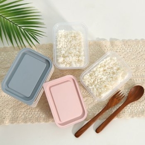 올리오 사각 전자렌지 냉동밥 보관용기 400ml (8개)_이미지