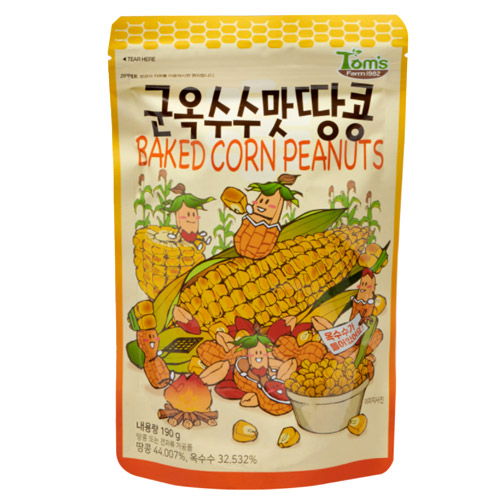 HBAF 군옥수수맛 땅콩 190g (2개)_이미지