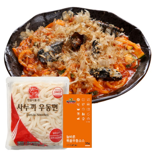한일식품 본고장 사누끼 우동면 200g+볶음우동 소스 35g (20개)_이미지