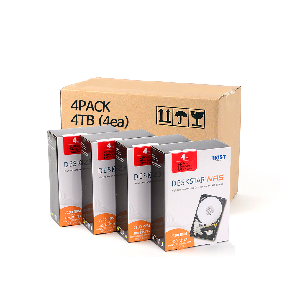 HGST Deskstar NAS 패키지 7200/64M HDN724040ALE640 (4x4TB)