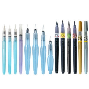 쿠레타케 워터브러쉬 소 중 대 평 미니 붓펜_이미지