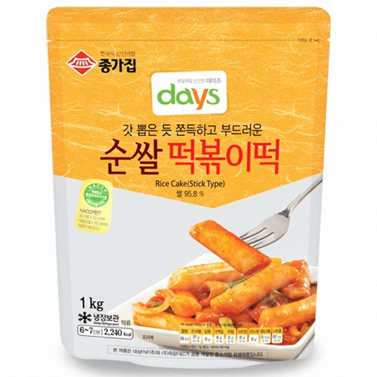 대상 종가집 순쌀 떡볶이떡 1kg (1개)