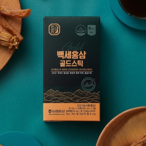 한삼인 백세홍삼 골드스틱 10ml 60포 (1개)_이미지