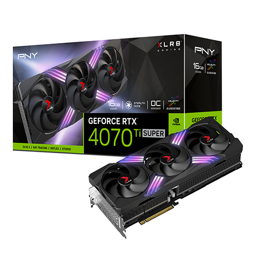 PNY XLR8 지포스 RTX 4070 Ti SUPER VERTO EPIC-X RGB OC D6X 16GB TF 마이크로닉스_이미지