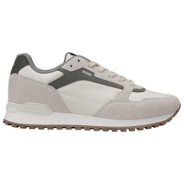 휴고보스 휴고 보스 남성용 파쿠르 스웨이드 러닝 스니커즈, 미디엄 그레이 7367967