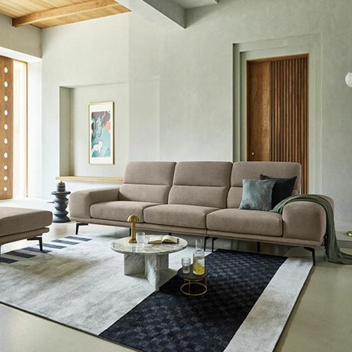 에싸 세이렌 카시미라 패브릭 소파 4인용 (스툴포함)_이미지