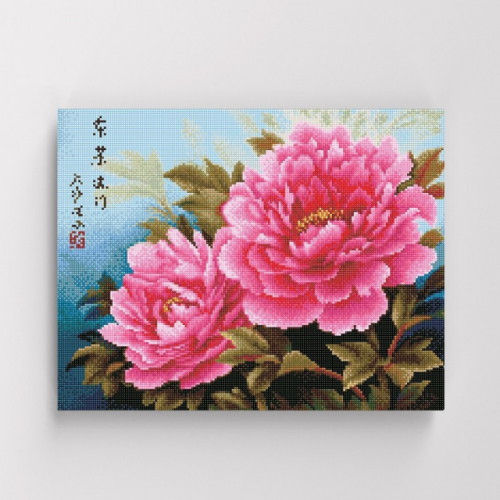 아이러브페인팅 DIY 캔버스형 보석십자수 모란도