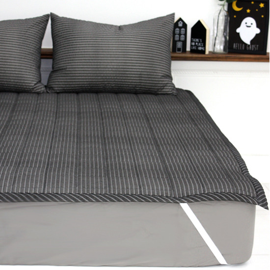 바숨 고정밴딩 시어서커 여름침대패드