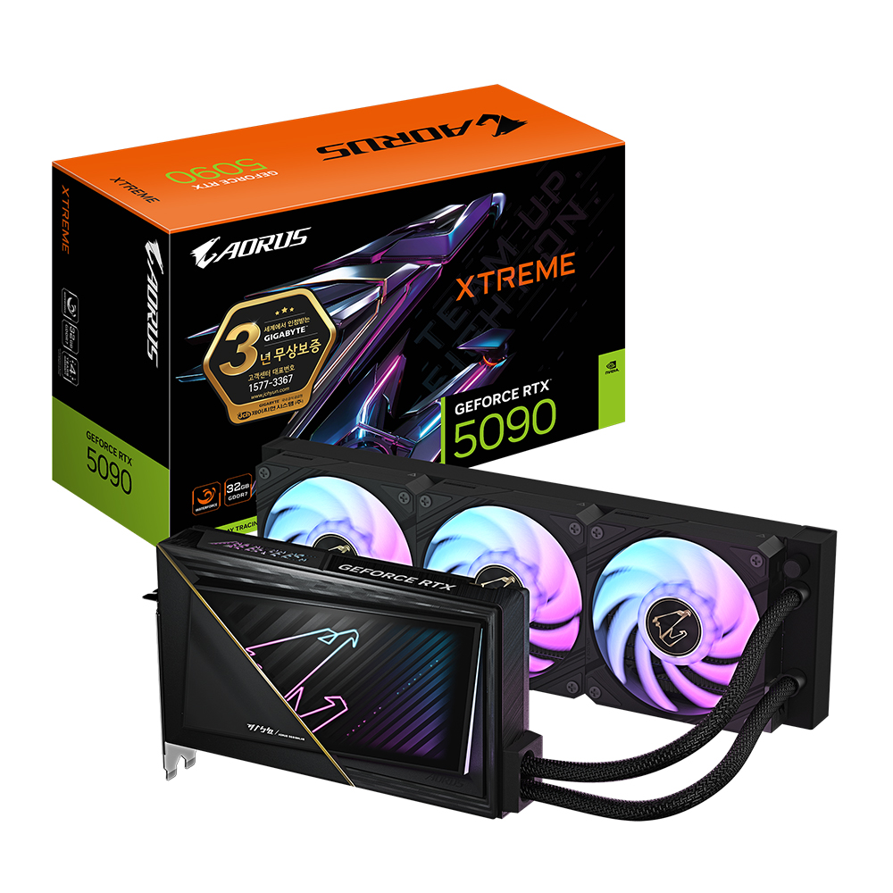 GIGABYTE AORUS 지포스 RTX 5090 XTREME 워터포스 D7 32GB 제이씨현이미지입니다. 누르면 해당 게시물로 새창이동합니다.