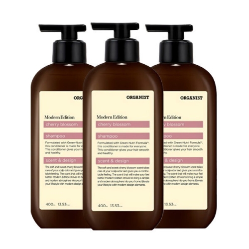 LG생활건강 오가니스트 체리블라썸 모던 샴푸 400ml (3개)
