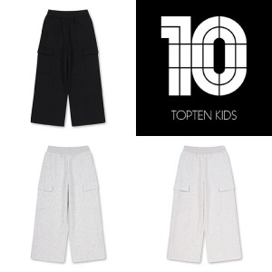 MKF1PT2202 여아 더블니트 카고 와이드 스웨트팬츠