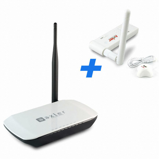 파테크 Axler R104T 공유기 패키지 (+ UW150NS USB 2.0 무선랜카드)_이미지