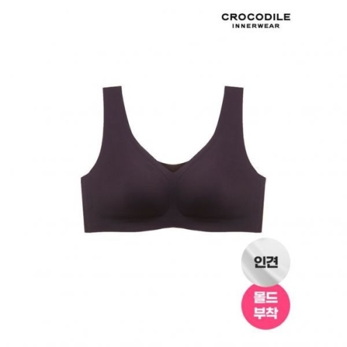 패션그룹형지 크로커다일 이너웨어 인견 몰드부착 V넥 스킨컬렉션 브라 차콜 CDWBR2N38T 1788416