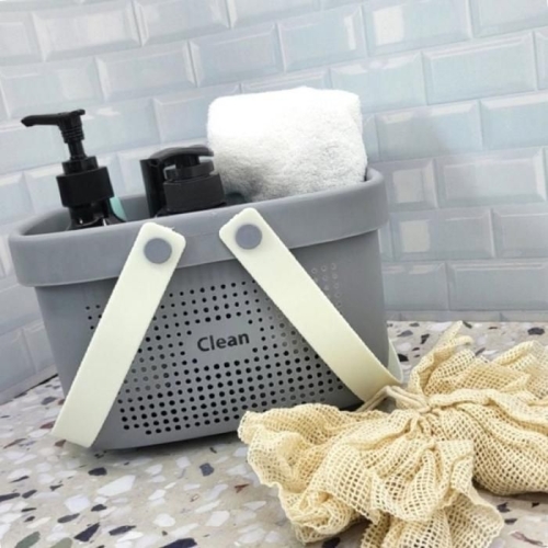 라일리 Rly 손잡이목욕바구니 펀칭 목욕바구니 회색 36143647