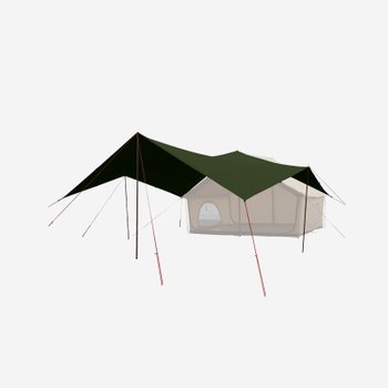 도플갱어아웃도어 DOD 히레 타프 카키 (436x400cm)_이미지