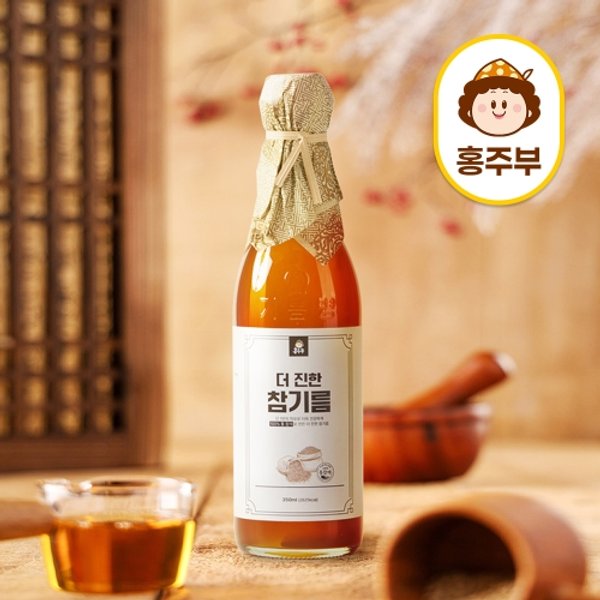 농업회사법인 산지로드 홍주부 더 진한 참기름 350ml (1개)_이미지