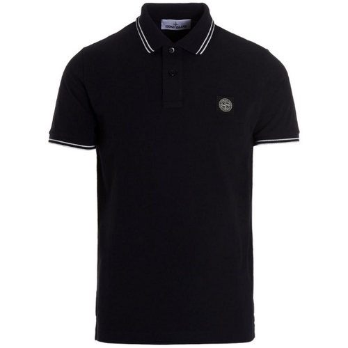 스톤아일랜드 로고 패치 반팔 폴로 티셔츠 771522S18 (V0020, 네이비)_이미지