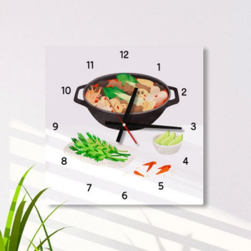 꾸밈 ia520-음식점시계 <b>마라</b><b>탕</b> 인테리어벽시계