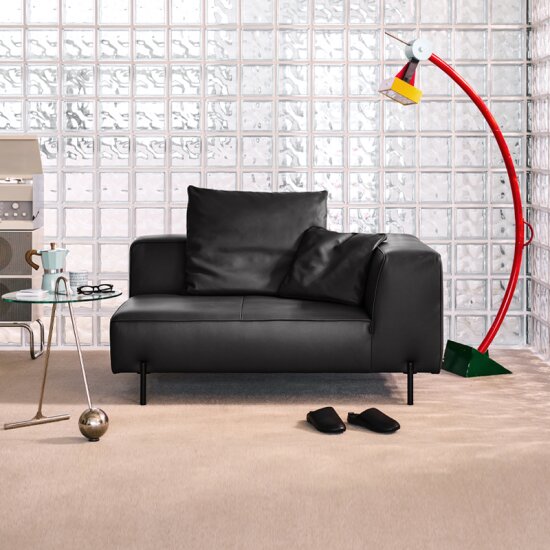 다우닝 포네 모듈 전체 천연가죽 소파 2인용