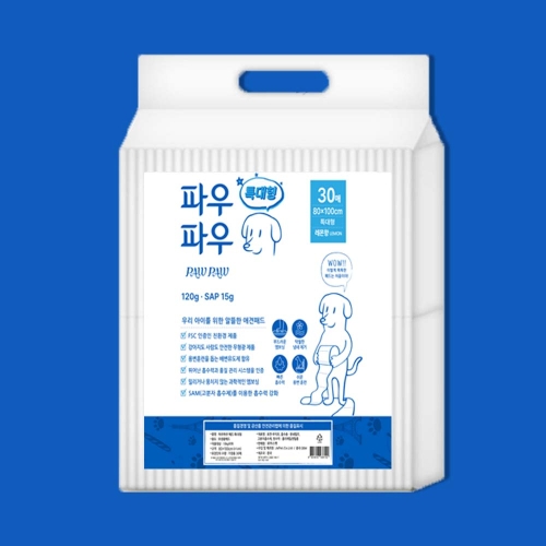 파우파우 배변패드 특대형 130매 (1개)_이미지