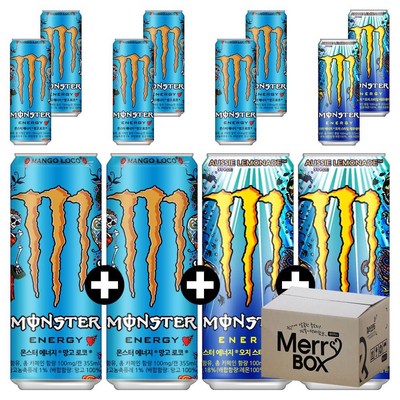 코카콜라음료 몬스터 에너지 망고 로코 + 레모네이드 355ml (15개)