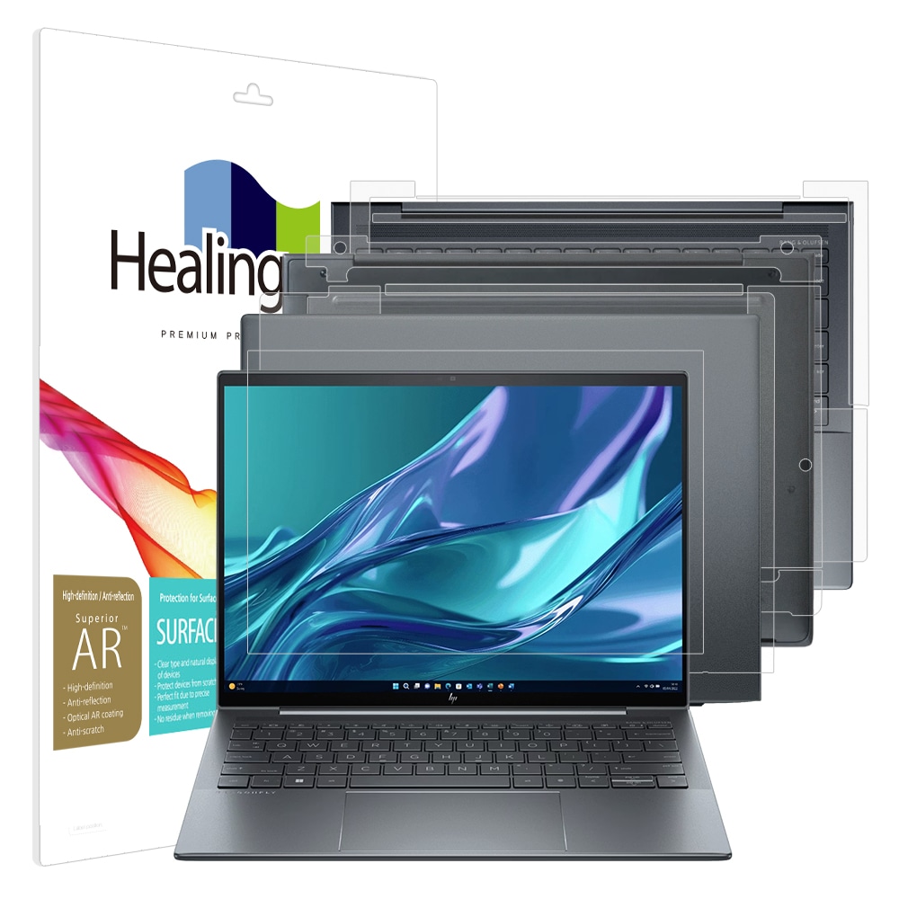 폰트리 힐링쉴드 HP 엘리트 드래곤플라이 G4 고화질 AR (액정보호필름 + 외부보호필름 3종 세트)_이미지
