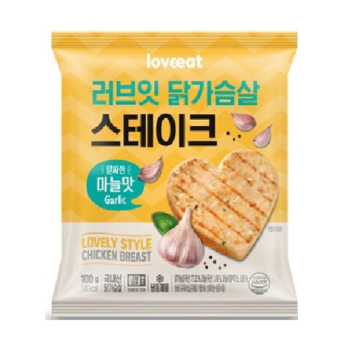 푸드나무 러브잇 닭가슴살 스테이크 알싸한 마늘맛 100g (50개)_이미지