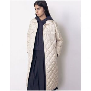 바네사브루노 라이트베이지 스트랩 퀼팅 구스다운 점퍼 VLJU3D451I1 508898 Light Beige/036