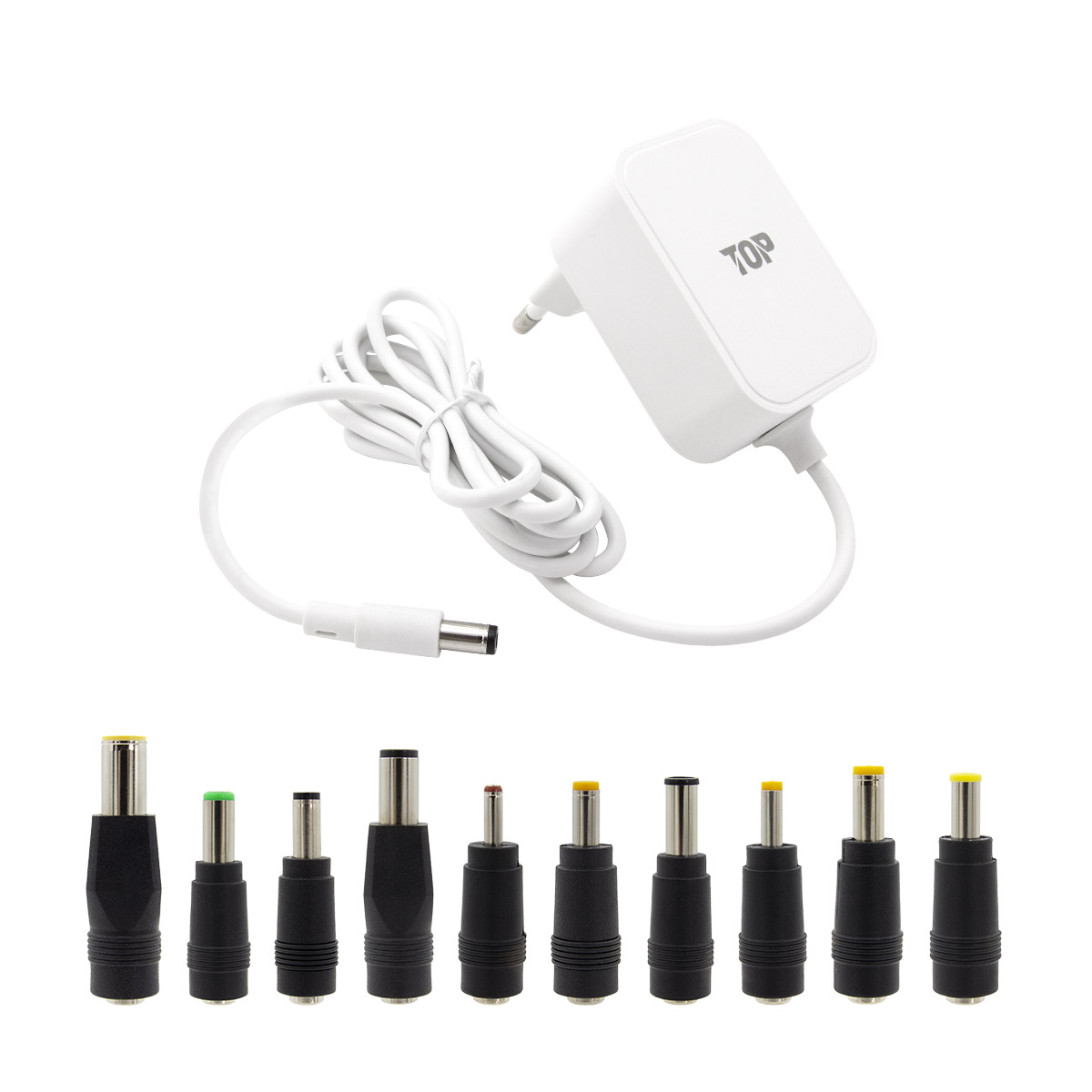 HDTOP DC 12V 2A CCTV 화이트 어댑터 (HT-AD161 / 10종 젠더)