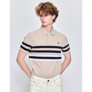 헤지스 컬러블럭 반팔 카라 티셔츠_HZTS5B434I2_이미지