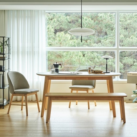 한샘 도노 내추럴 세라믹 타원 식탁 1600