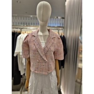 파프리카 밑단수술 숏 데님 반팔자켓 SJ2DK501