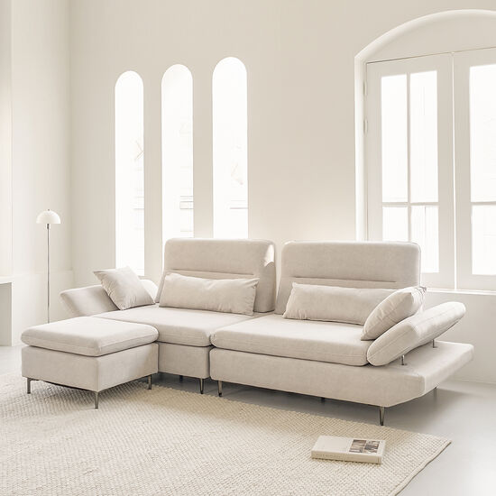 아이엔지홈 포쉬 스윙 이지클린 패브릭 소파 4인용 (스툴별도)_이미지