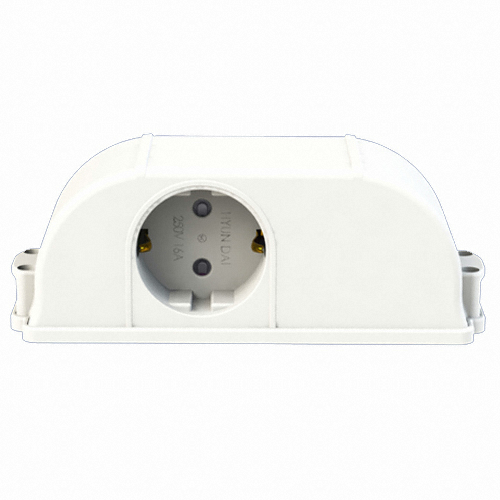 현대일렉트릭 방수방진 노출 2구 콘센트 SIDE RC-2